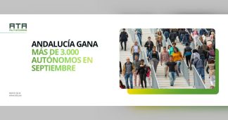 Andalucía gana más de 3.000 autónomos en septiembre
