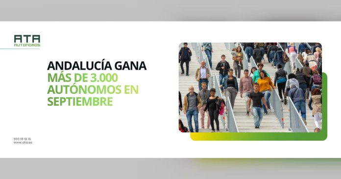 Andalucía gana más de 3.000 autónomos en septiembre