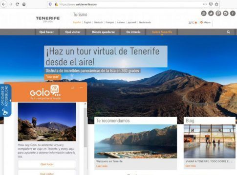 El asistente virtual de Turismo de Tenerife ya atiende consultas por voz en español e inglés