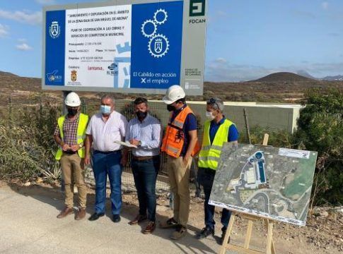 Firmado el replanteo de las obras de la depuradora de San Miguel, con una inversión de casi 2,2 millones