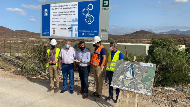 Firmado el replanteo de las obras de la depuradora de San Miguel, con una inversión de casi 2,2 millones