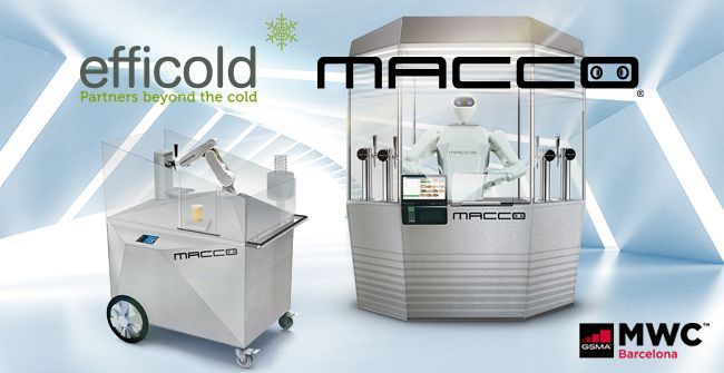 Un robot camarero y un drink corner robotizado, los nuevos actores de Efficold