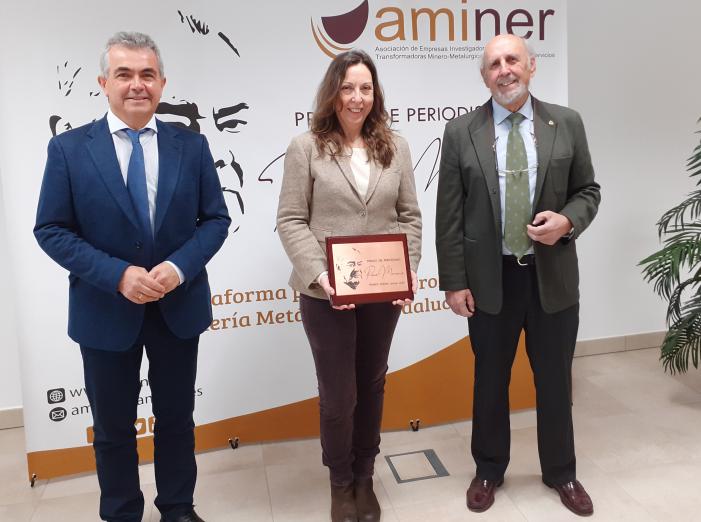 Encarna Freire gana el II Premio de periodismo ‘Paco Moreno’ sobre minería metálica andaluza de Aminer