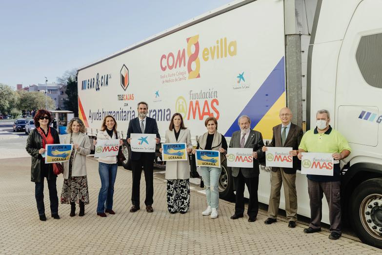 Fundación MAS y Colegio Oficial de Médicos de Sevilla envían un camión con 25.000 kilos de ayuda para Ucrania