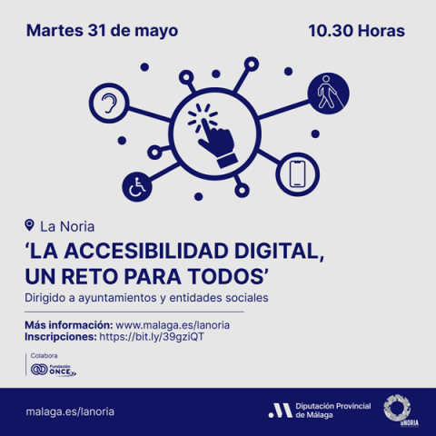 La Diputación de Málaga organiza la charla formativa 'La accesibilidad digital, un reto para todos', dirigida a ayuntamientos y entidades sociales