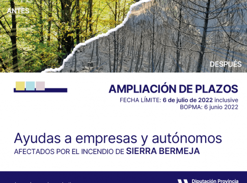 La Diputación amplía hasta el 6 de julio el plazo para solicitar ayudas para los afectados por el incendio de Sierra Bermeja
