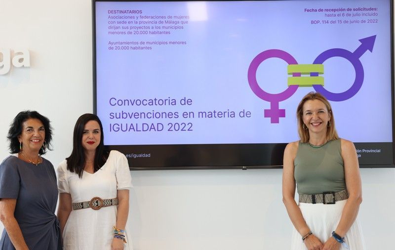 La Diputación destinará 300.000 euros a proyectos que promuevan la igualdad de género en la provincia de Málaga