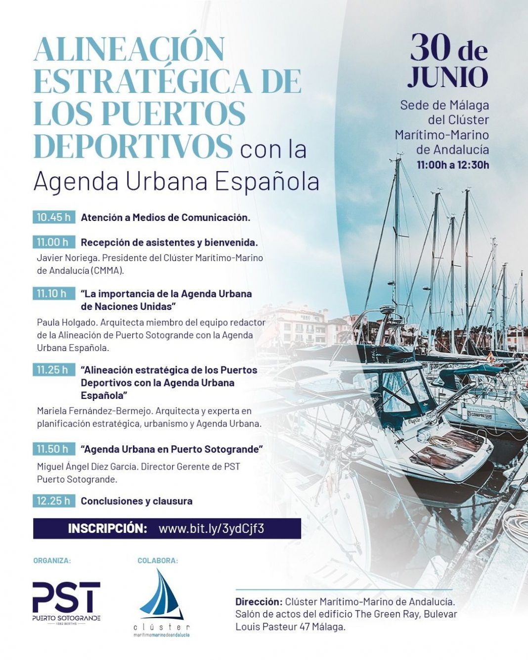 El CMMA acoge las jornadas de Puerto Sotogrande ‘Alineación estratégica de los puertos deportivos con la Agenda Urbana Española’ el 30 de junio