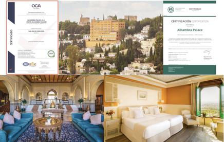 Hotel Alhambra Palace certifica su apuesta por el medio ambiente y la sostenibilidad
