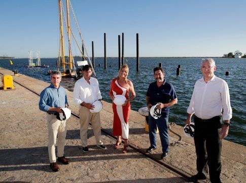 Las obras de la Marina deportiva del Puerto de Huelva están cambiando la fisonomía del Muelle de Levante
