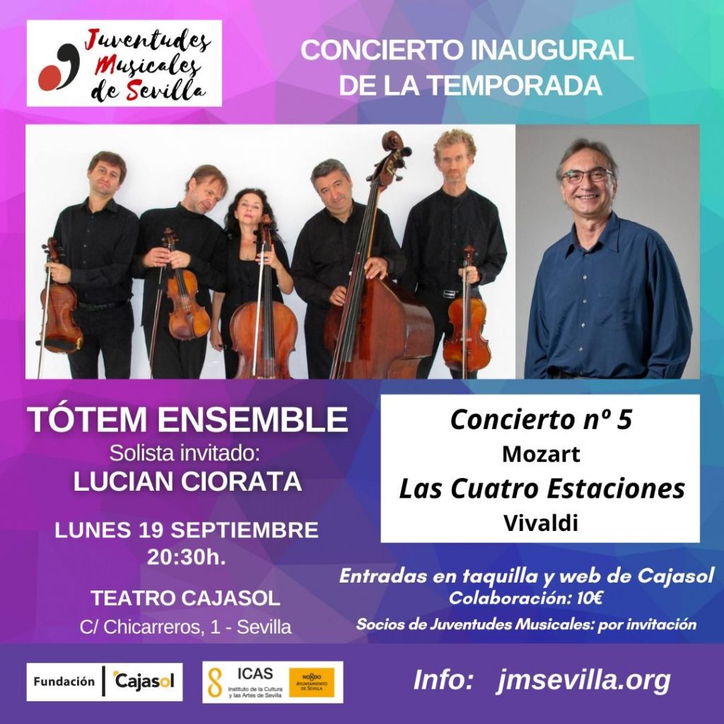 Tótem Ensemble inaugura la temporada  22/23 de juventudes musicales de Sevilla