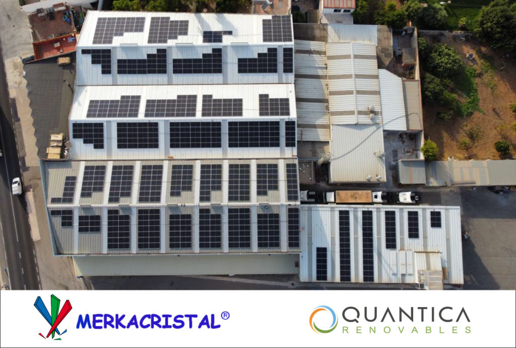 Merkacristal instala en su sede de Benicarló más de 600 paneles solares de Quantica Renovables