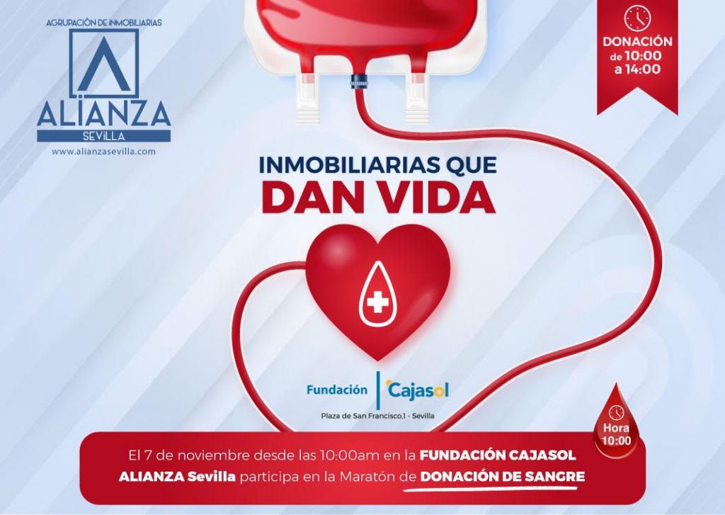 ALIANZA Sevilla se suma este lunes 7 de noviembre al XX Maratón de Donación de Sangre PreNavideño