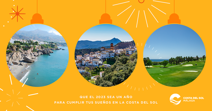Turismo Costa del Sol felicita la Navidad con un mensaje de esperanza para que en el 2023 se cumplan todos tus sueños en la Costa del Sol