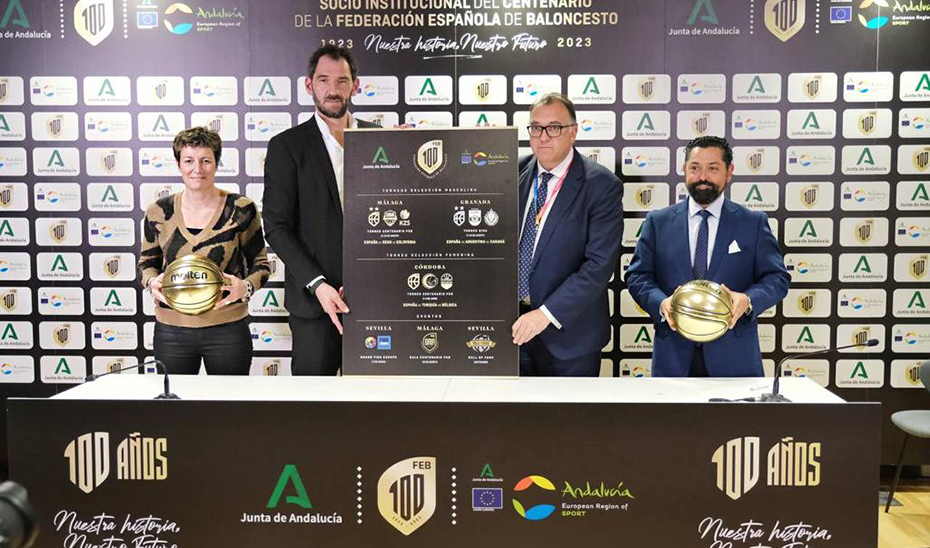 Bernal destaca el torneo entre España, EEUU y Eslovenia en Andalucía entre los principales eventos deportivos del centenario de la FEB