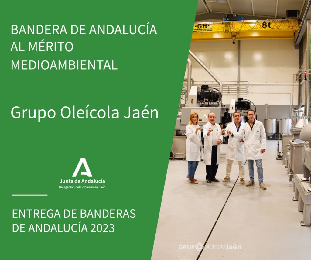 Grupo Oleícola Jaén, distinguido con la bandera de Andalucía 2023