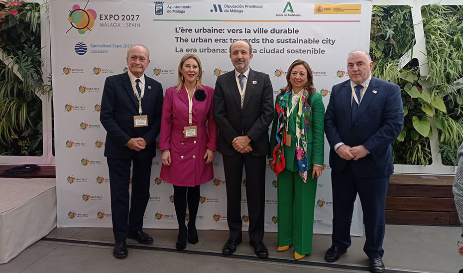 Carolina España defiende en París la candidatura de Málaga para la Exposición Internacional de 2027