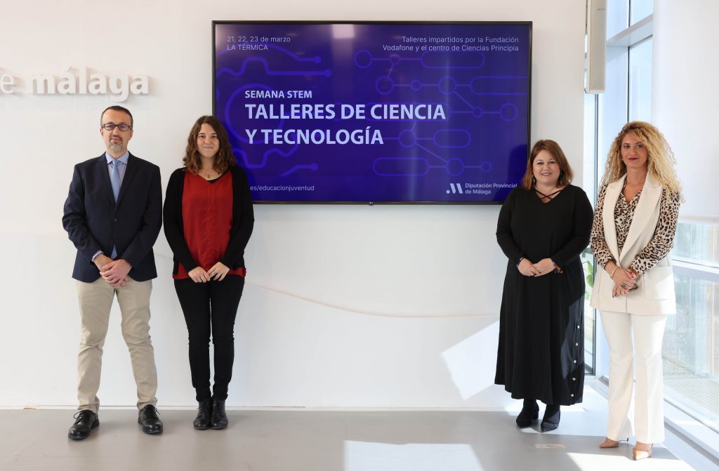 La Diputación de Málaga y la Fundación Vodafone, junto al Centro Principia, ponen en marcha talleres de ciencia y tecnología para estudiantes de la provincia