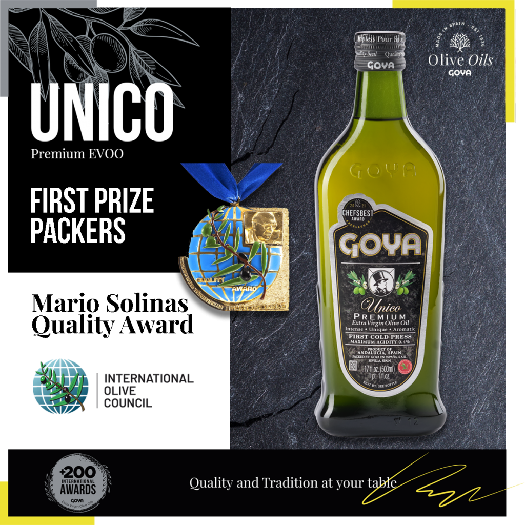 <strong>Goya España se alza con el 1o Premio del Concurso Mario Solinas en la categoría de envasadores de AOVE con su aceite GOYA</strong><strong>® </strong><strong>Unico</strong>