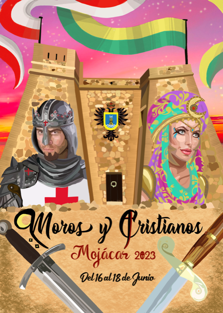 Tara Lassey ganadora del Concurso de Carteles de las fiestas de Moros y Cristianos de Mojácar 2023