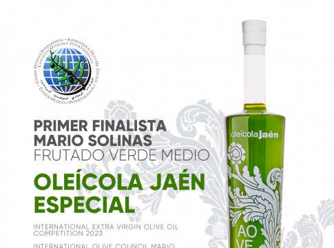 <strong>El AOVE Oleícola Jaén Picual Especial, primer finalista en el prestigioso premio Mario Solinas del International Olive Council 2023.</strong>