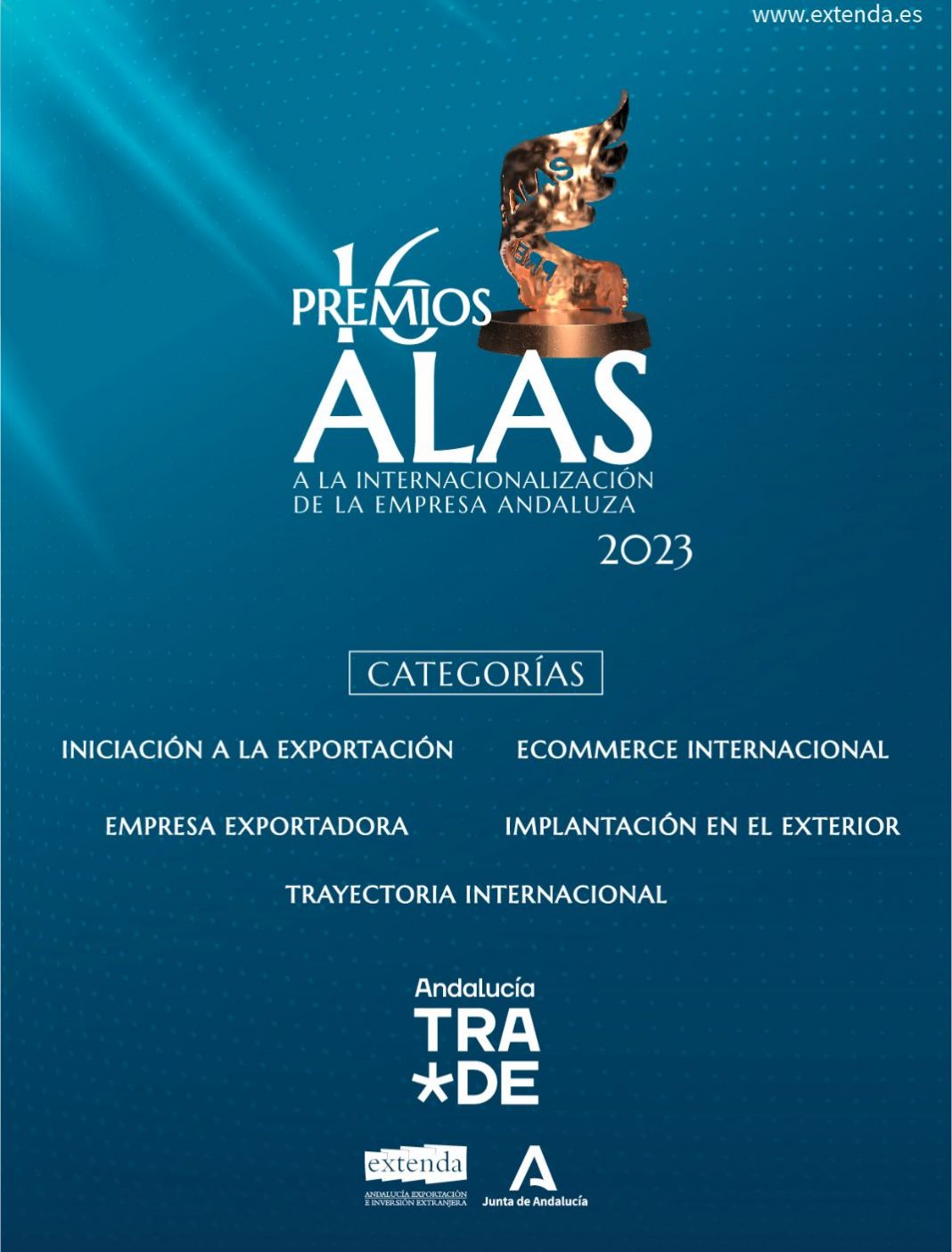 Elegidas las 32 empresas finalistas provinciales de los Premios Alas a la Internacionalización que organiza la Junta de Andalucía