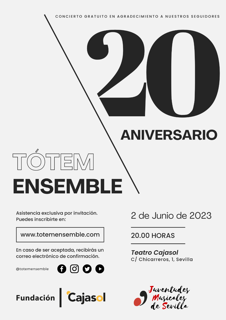 <strong>Tótem Ensemble celebra su 20 aniversario con un concierto especial en el Teatro Cajasol</strong>
