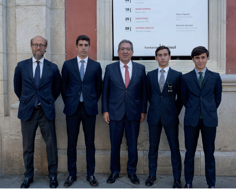 Antonio Pulido recibe a los tres finalistas del Circuito de Novilladas de Andalucía 2023