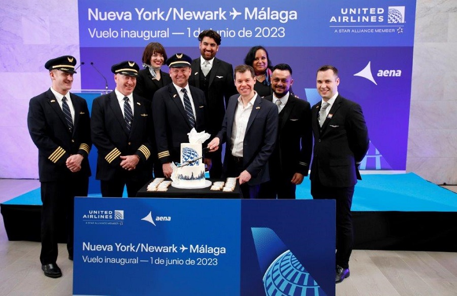 United Airlines inaugura la nueva conexión entre Málaga y Nueva York
