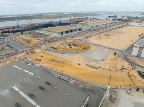 El Puerto de Huelva desarrolla a buen ritmo las obras del acceso único al Puerto exterior