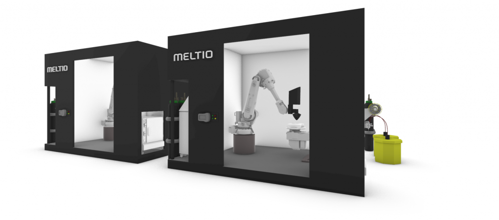 Meltio presenta su Robot Cell: la solución definitiva que permite a un brazo robótico industrial imprimir en 3D piezas metálicas en una célula cerrada, segura y lista para ser transportada
