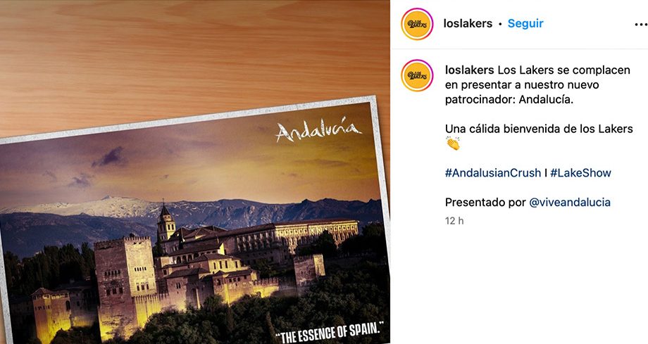 Andalucía se promocionará como destino en la NBA durante partidos de los Lakers, Bulls y Nets
