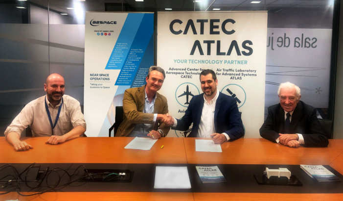 CATEC y B2SPACE firman un acuerdo para validar productos espaciales en la estratosfera