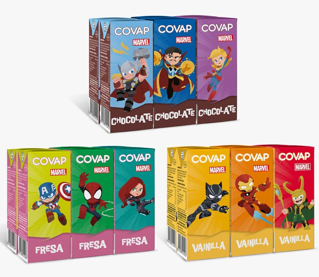 Lácteos COVAP lanza una edición especial de sus batidos con personajes de MARVEL