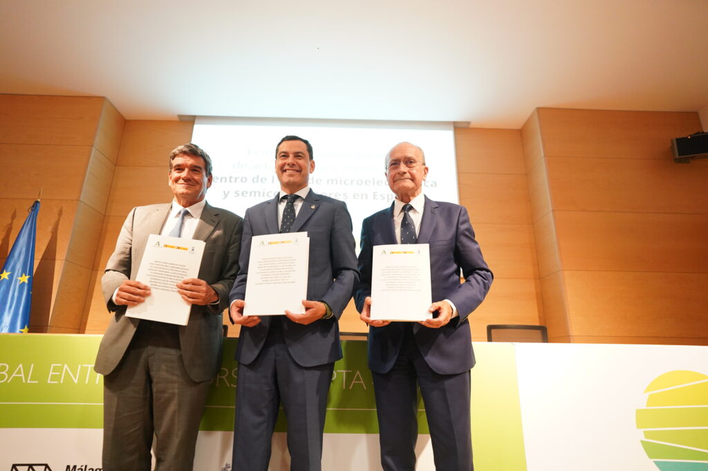 La Junta de Andalucía, el Gobierno de España y el Ayuntamiento de Málaga firman un acuerdo para implantar un centro de innovación de chips de IMEC en España