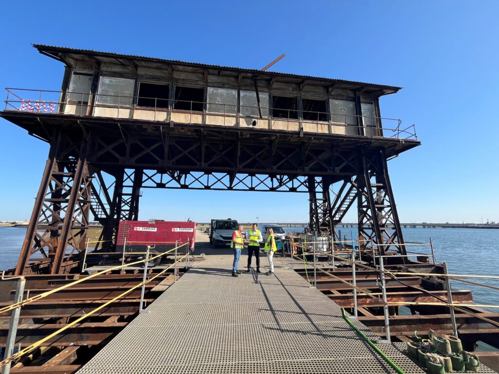 El Puerto de Huelva prevé finalizar las obras de restauración del Muelle de Tharsis antes de que culmine el año