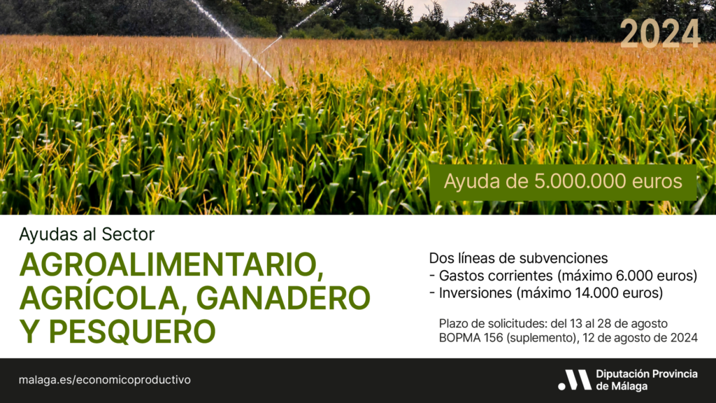 La Diputación de Málaga reafirma su apoyo al sector agroalimentario con otra línea de ayudas de cinco millones de euros