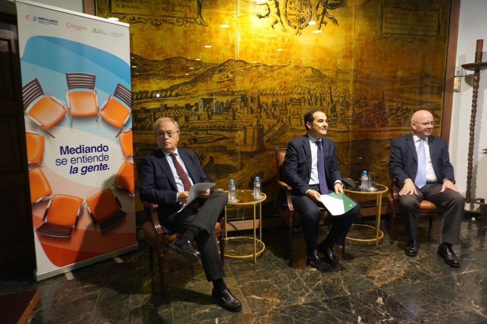 Cámaras Andalucía y Consejería de Justicia apuestan por la mediación para activar “miles de millones” bloqueados en los juzgados por conflictos empresariales