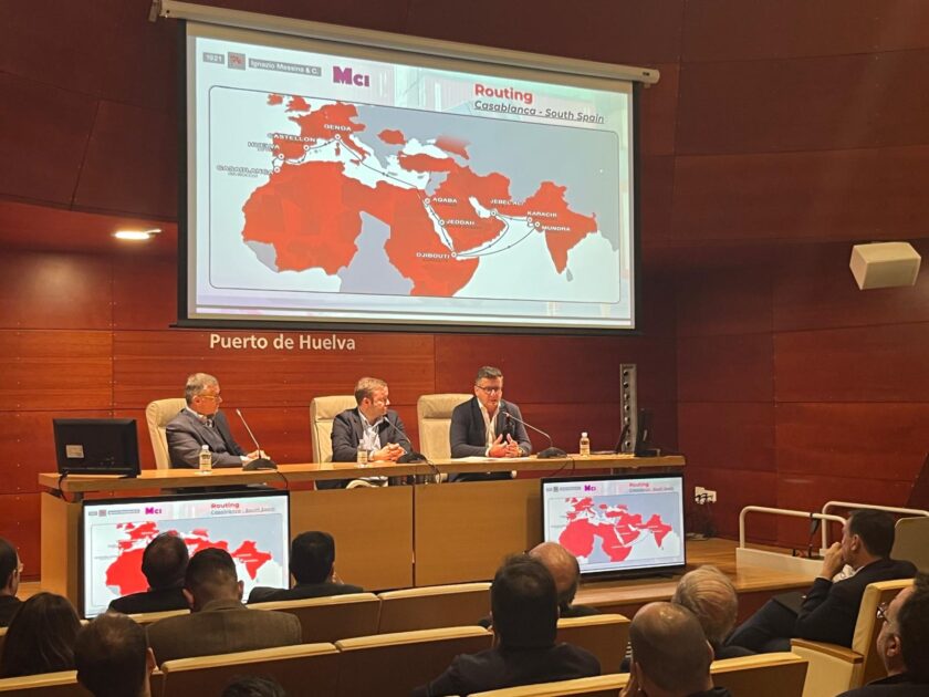 El Puerto de Huelva presenta sus nuevas conexiones oceánicas con el Mediterráneo y Oriente Medio para impulsar los intercambios comerciales