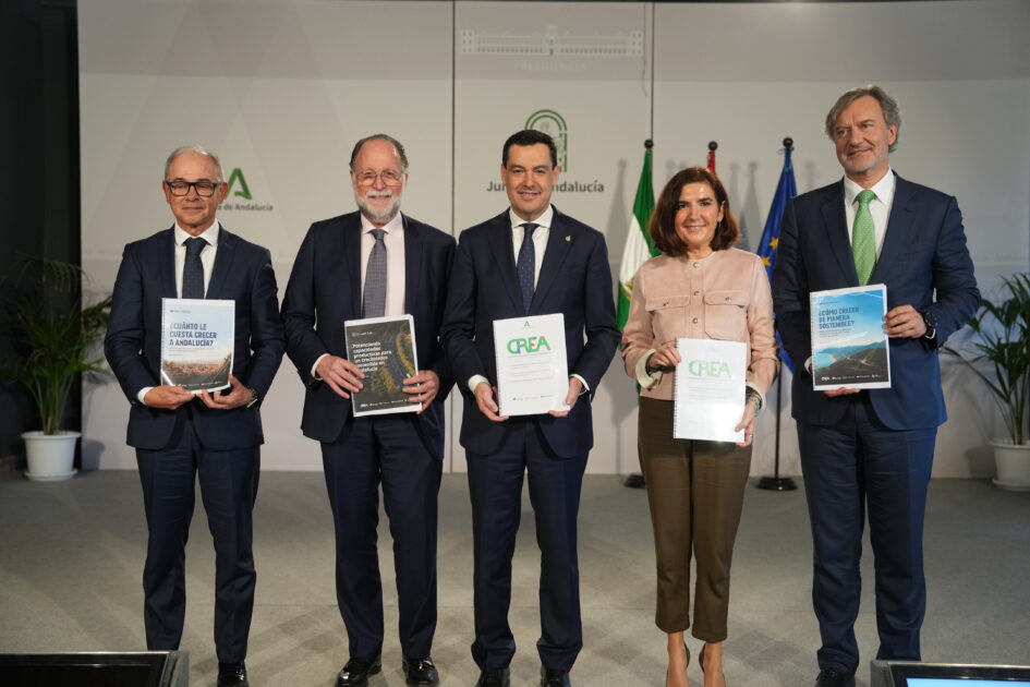 Moreno destaca el potencial de Andalucía que refleja el Proyecto CREA que identifica 130 sectores de crecimiento