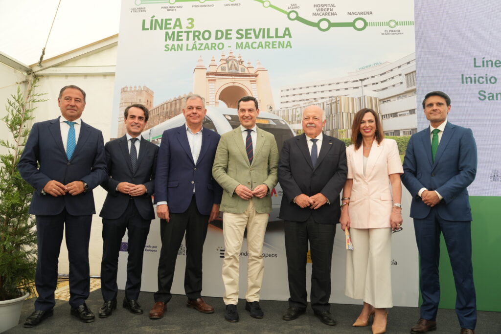 Moreno indica que el Metro de Sevilla avanza para hacer una ciudad más cómoda, habitable y sostenible