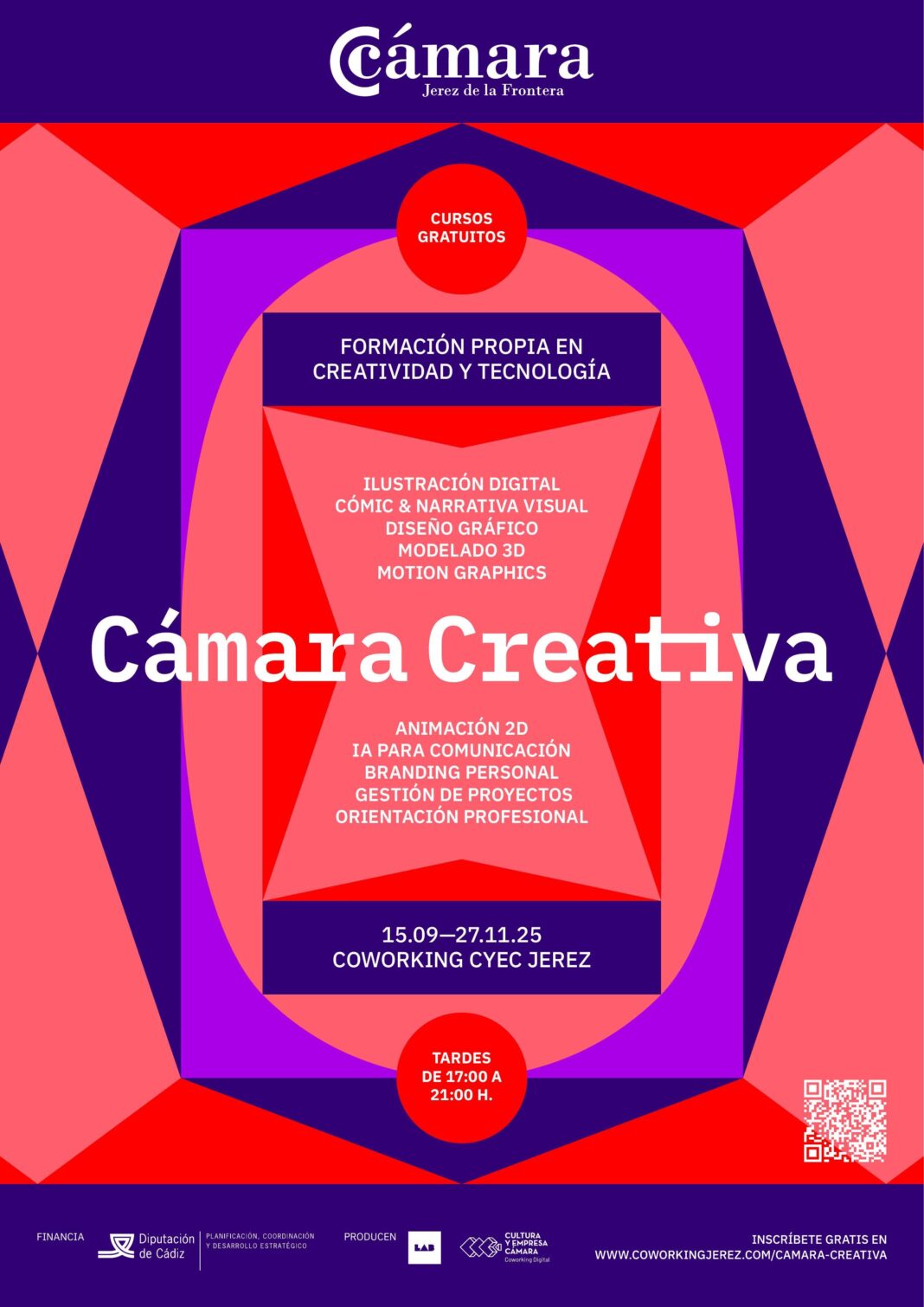 La Cámara de Comercio de Jerez impulsa Cámara Creativa, un ciclo de cursos gratuitos en creatividad y nuevas tecnologías