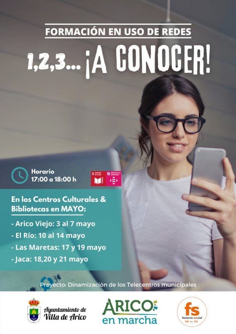 Arico propone cinco actividades formativas para este mes de mayo